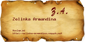 Zelinka Armandina névjegykártya